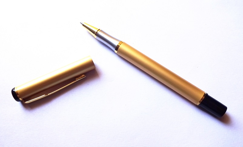 Baoer DullGold Slim Roller Ball Pen