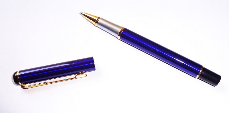 Baoer Royal Blue Slim Roller Ball Pen